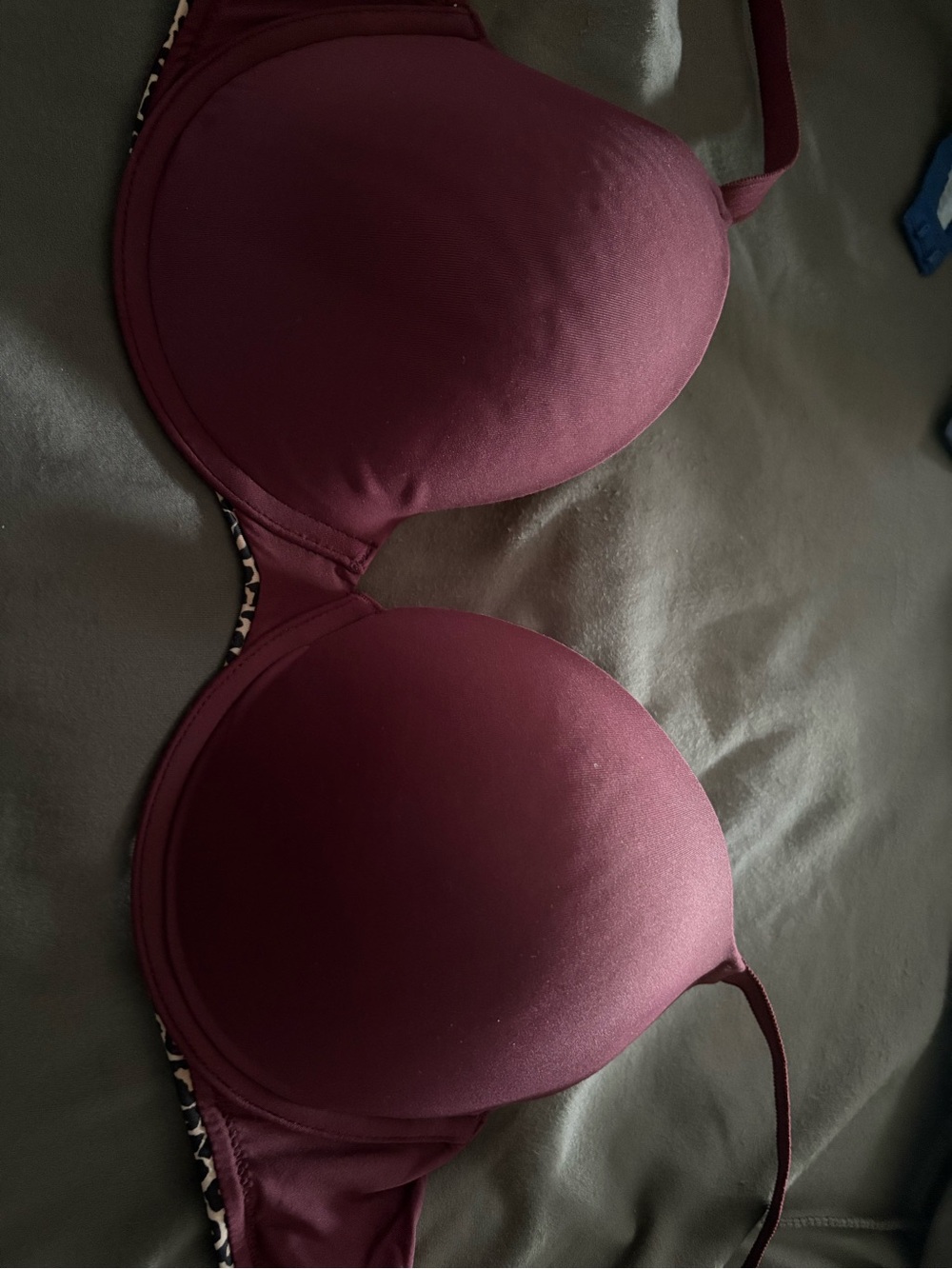PINK Victoria's Secret Burgundy Plunge Bra